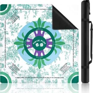 Ghouse Mahjong Mat for Table-32.3''X32.3''Noise Reduction Non-Slip - Green