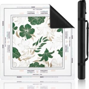 Ghouse Mahjong Mat,32.3''X32.3''Non-Slip Noise Reduction - White