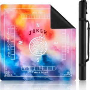 Ghouse Mahjong Mat,32.3''X32.3''Noise Reduction Non-Slip - Yellow